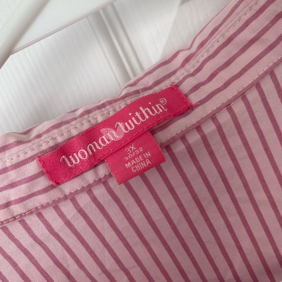 Pink Striped Button Down - Picture 4 of 4